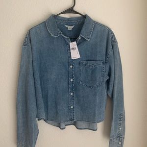 NWT American Eagle Cropped Shacket